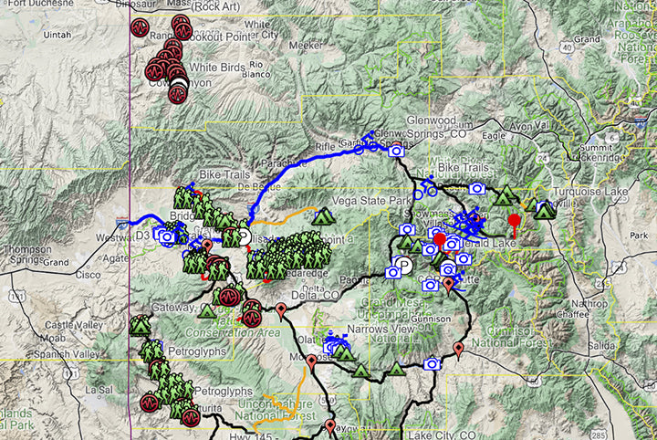 Western Colorado - Hiking Trails & GPS Coordinates (Over 100 Sites Included)