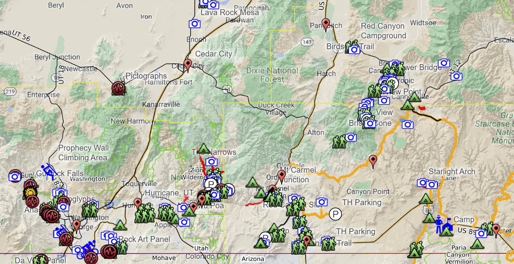 Southwest Utah Cliff Dwellings - GPS Coordinates & Hiking Trails (120 Sites Included)