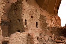 Load image into Gallery viewer, River House is a multi-story cliff dwelling on the banks of the San Juan River.
